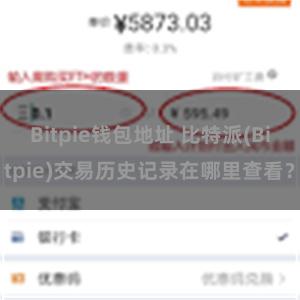 Bitpie钱包地址 比特派(Bitpie)交易历史记录在哪里查看？