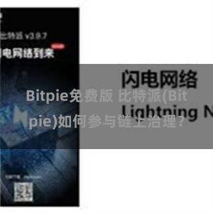 Bitpie免费版 比特派(Bitpie)如何参与链上治理？