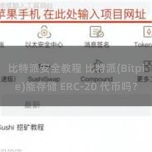 比特派安全教程 比特派(Bitpie)能存储 ERC-20 代币吗？