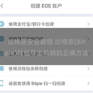 比特派安全教程 比特派(Bitpie)钱包导出私钥的正确方法