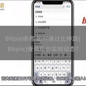 Bitpie排名 如何通过比特派(Bitpie)查询币价实时动态？
