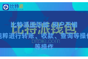 比特派国际版  用户不错纯粹进行转账、收款、查询等操作