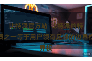 比特派官方站  比特派的特质之一等于用户领有足够的边界权