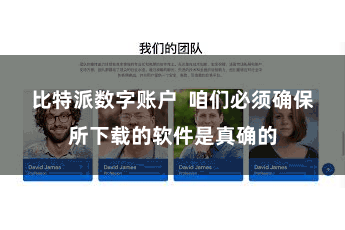 比特派数字账户  咱们必须确保所下载的软件是真确的